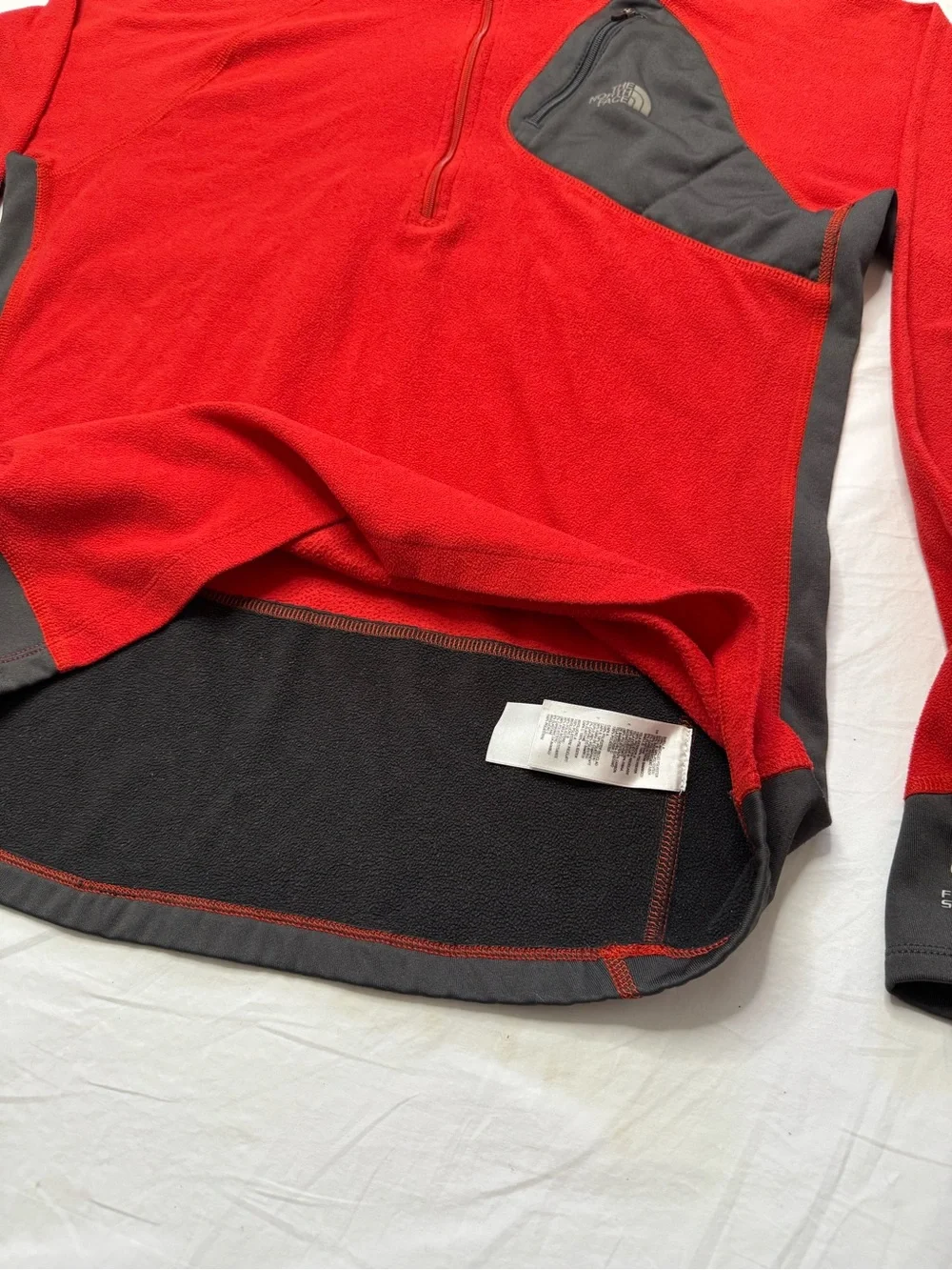 The North Face - Red Half-Zip Performance Fleece Flight Series Hoodless Sweater